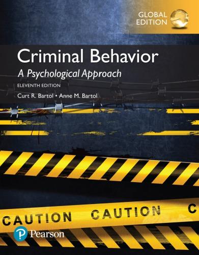 criminal behavior a psychological approach 11th edition curt r. bartol, anne m. bartol 1292157719,