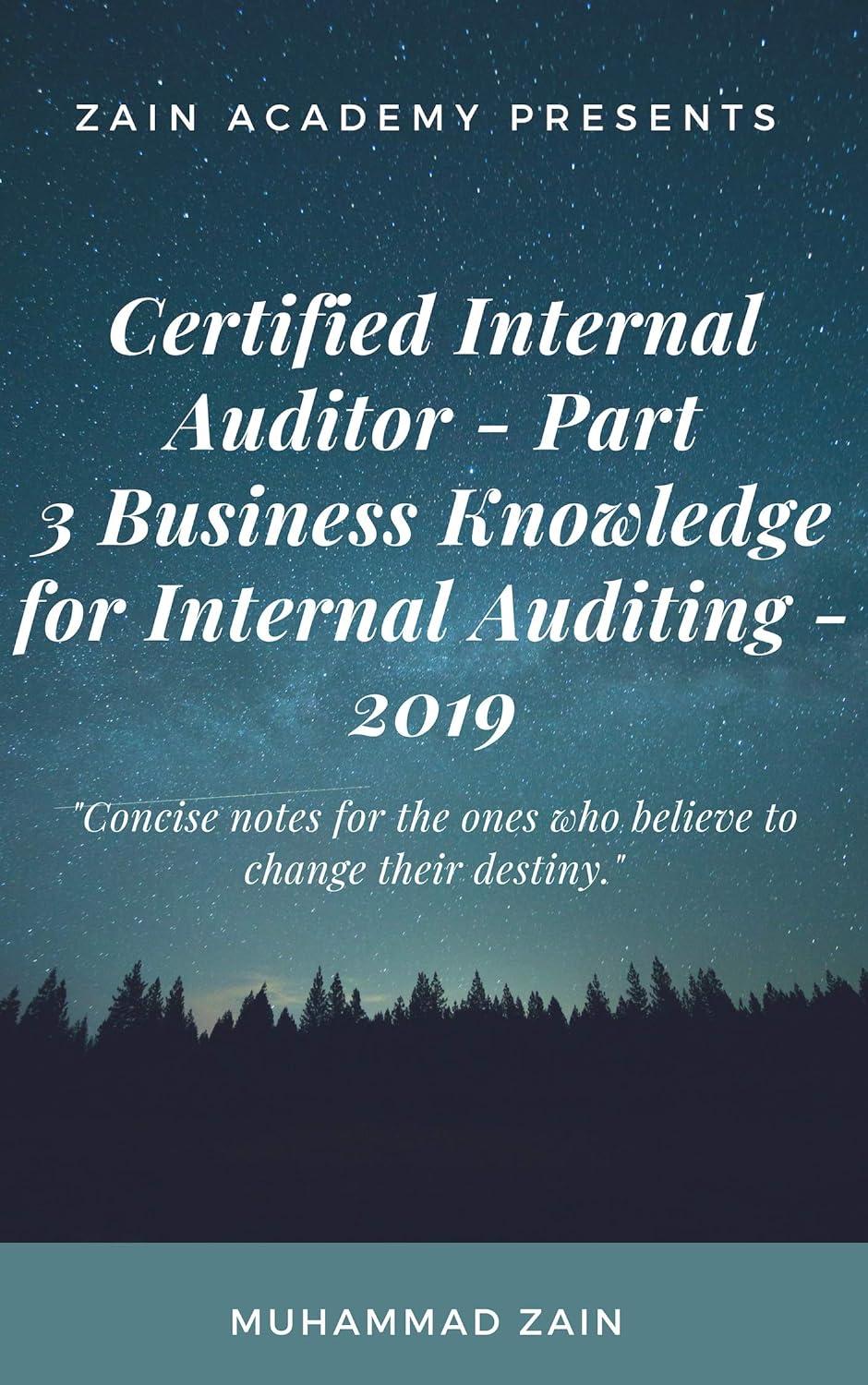 certified internal auditor cia us part 3 business knowledge for internal auditing 2019 1st edition muhammad