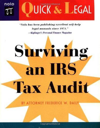 surviving an irs tax audit 1st edition frederick daily j.d., frederick w. daily 0873375378, 978-0873375375