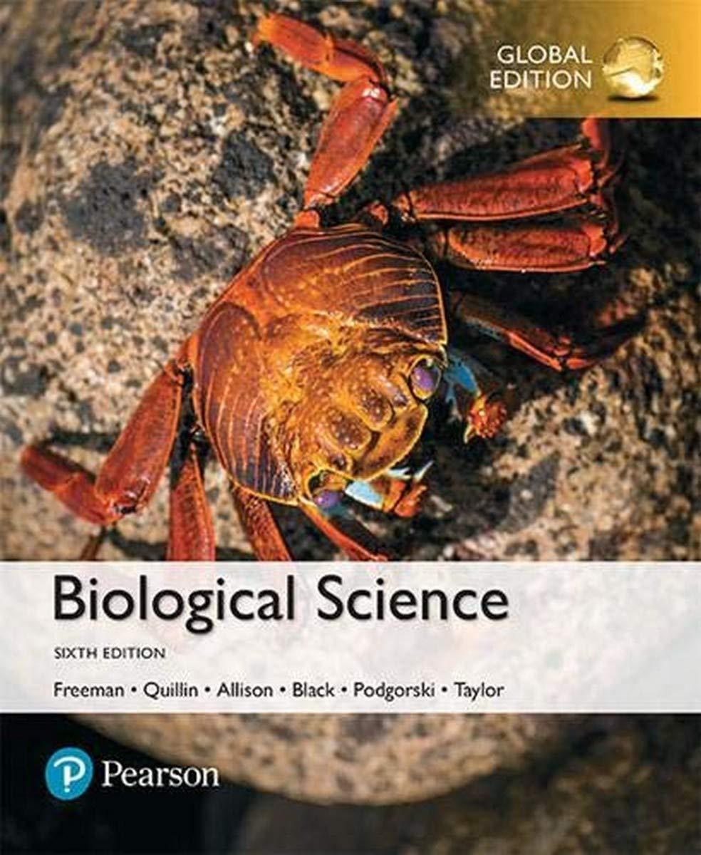 biological science 6th global edition scott freeman, kim quillin, lizabeth allison, michael black, emily