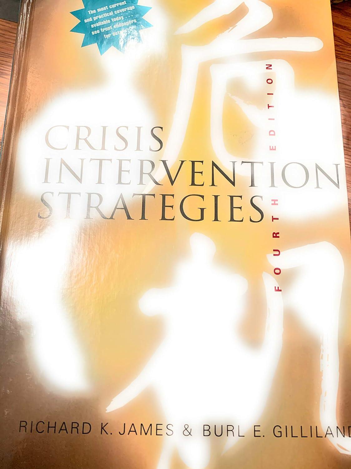 crisis intervention strategies 4th edition richard k. james, burl e. gilliland 0534370438, 978-0534370435