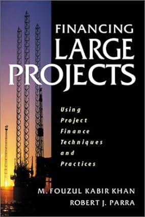financing large projects using project finance techniques and practices 1st edition fouzul khan, robert parra