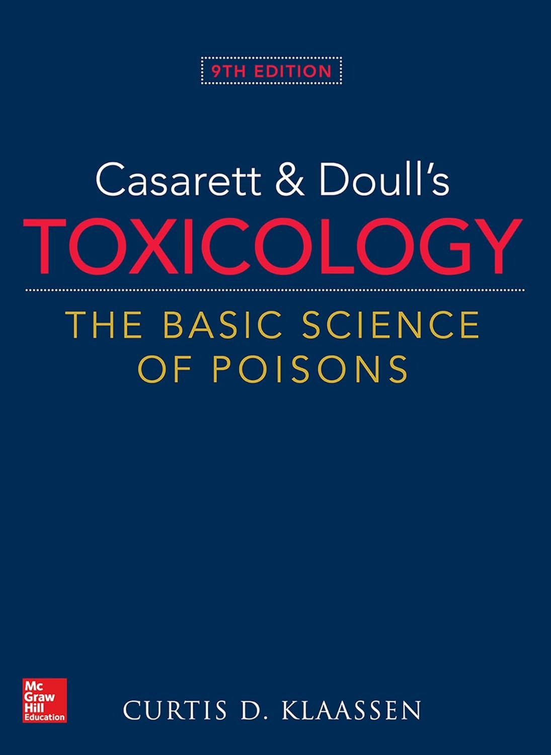 casarett and doulls toxicology the basic science of poisons 9th edition curtis d. klaassen 1259863743,