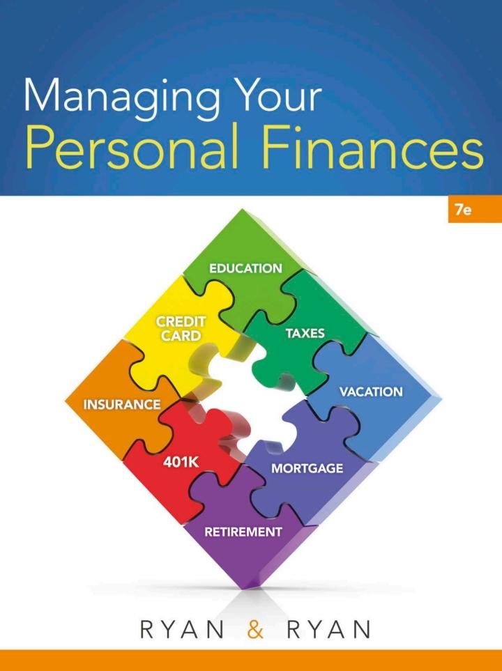 managing your personal finances 7th edition joan s. ryan, christie ryan 1305076818, 9781305076815