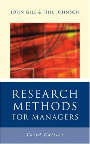 research methods for managers 3rd edition john gill, phil johnson 0761940014, 9780761940012