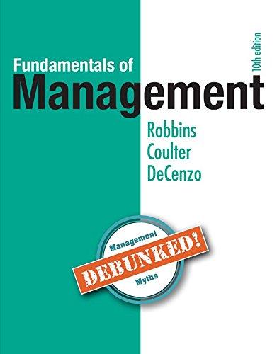 fundamentals of management essential concepts and applications 10th edition stephen robbins, mary coulter,