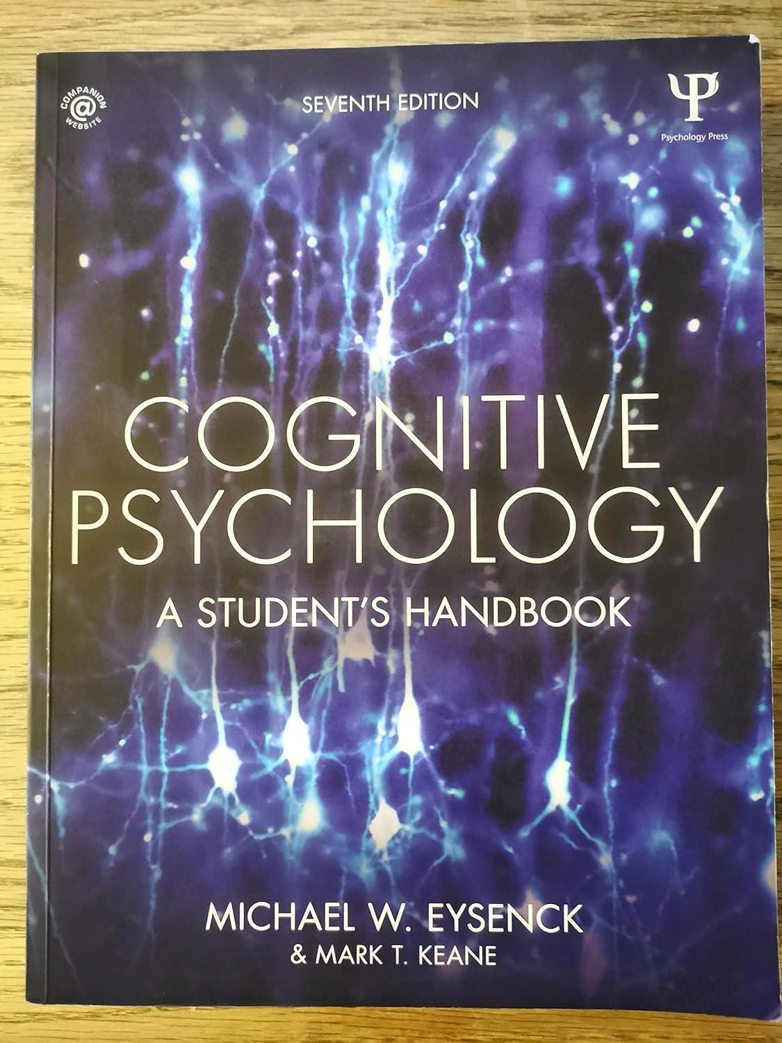 cognitive psychology a students handbook 7th edition michael w. eysenck, mark t. keane 1848724167,