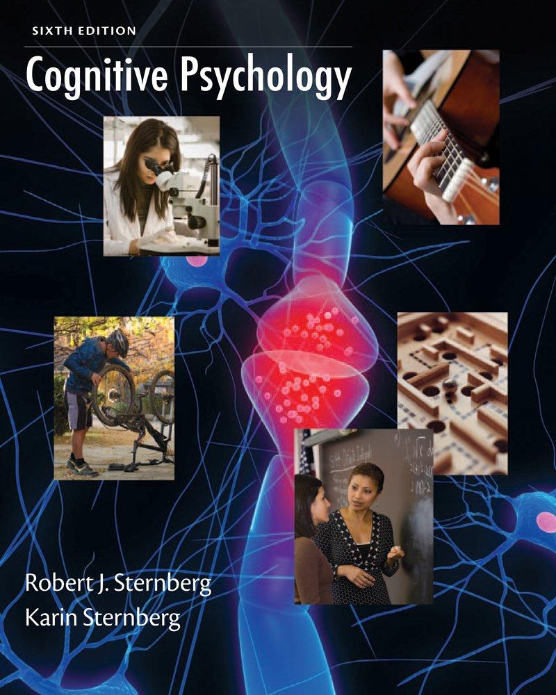 cognitive psychology 6th edition robert j. sternberg, karin sternberg 1111344760, 978-1111344764