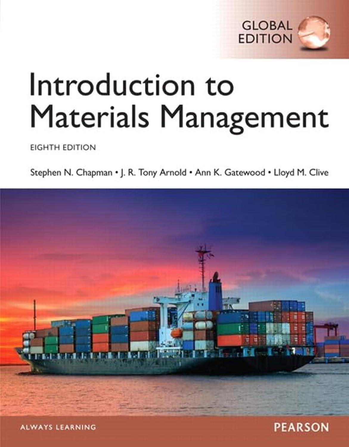 introduction to materials management 8th global edition j. r. tony arnold, chapman, stephen n., lloyd m.