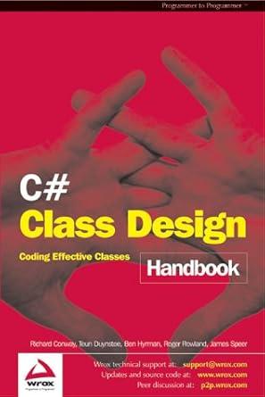 c# class design handbook 1st edition richard conway ,teun duynstee ,ben hyrman ,roger rowland ,james speer