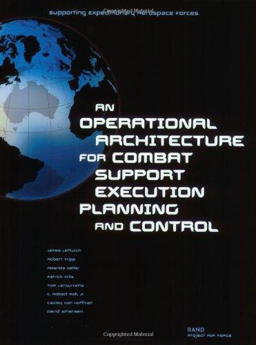 supporting expeditionary aerospace forces an operational architecture for combat support execution planning