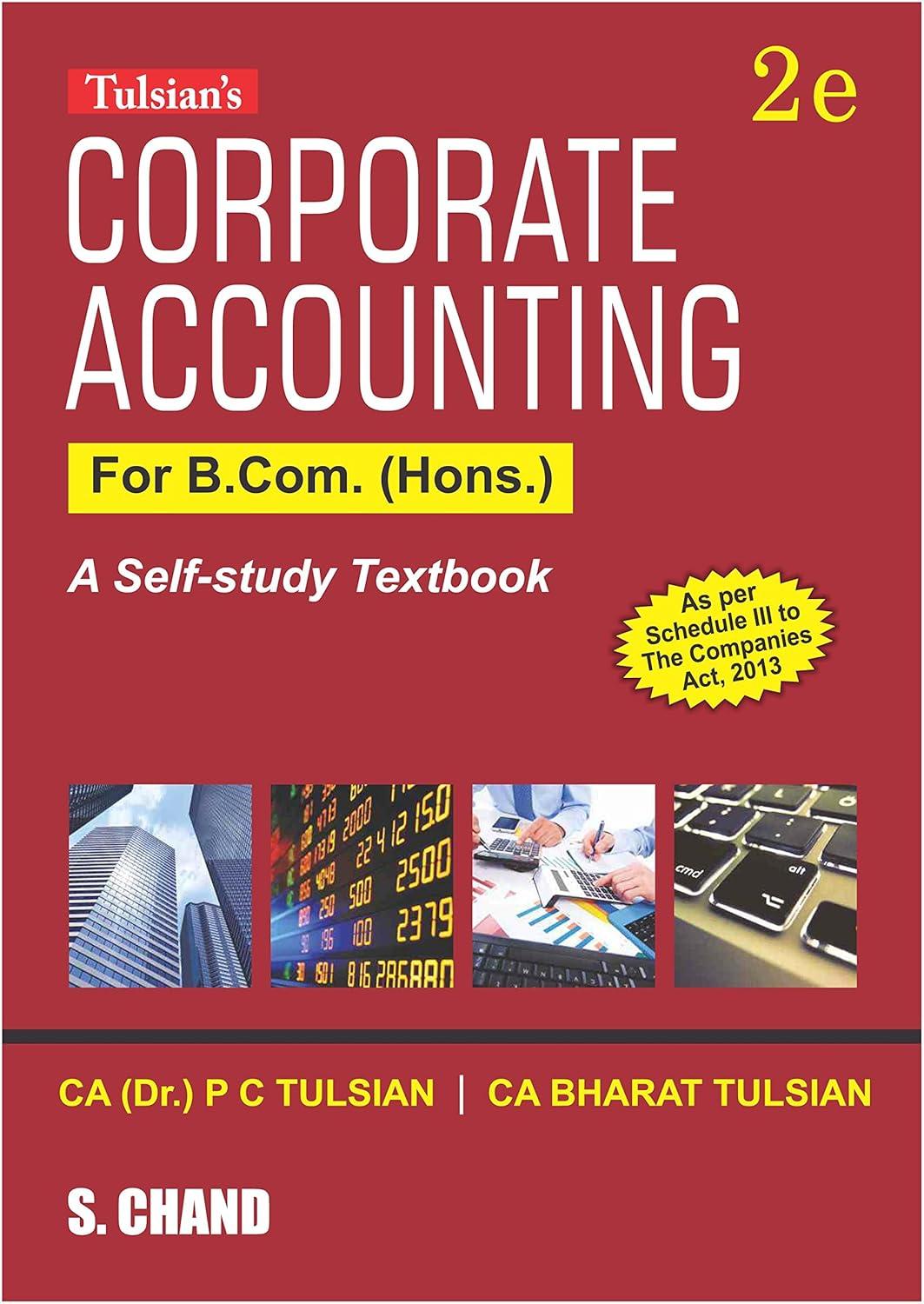 corporate accounting for bcom 2nd edition bharat tulsian p c tulsian 9352531256, 978-9352531257