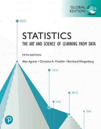 statistics the art and science of learning from data 5th global edition alan agresti 1292444762, 9781292444765