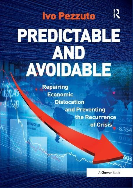 predictable and avoidable repairing economic dislocation and preventing the recurrence of crisis 1st edition