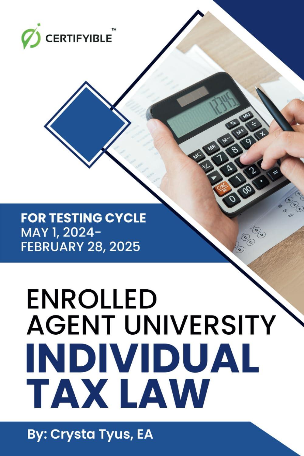 enrolled agent university individual tax law 1st edition crysta tyus, ea b0d83xgm49, 979-8329503180