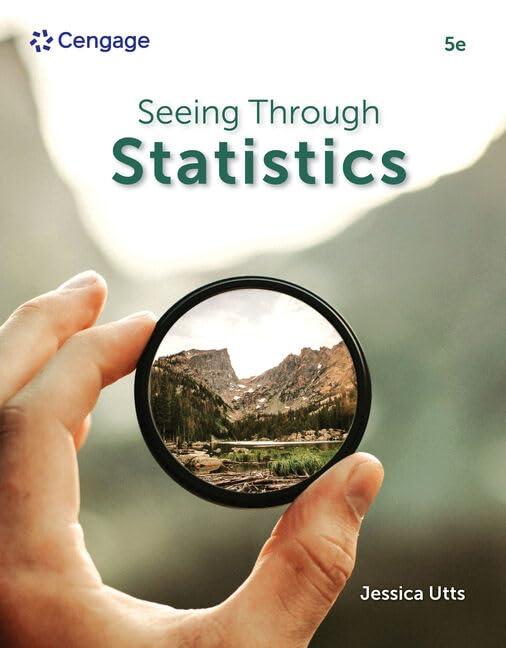 seeing through statistics 5th edition jessica utts 0357757505, 978-0357757505