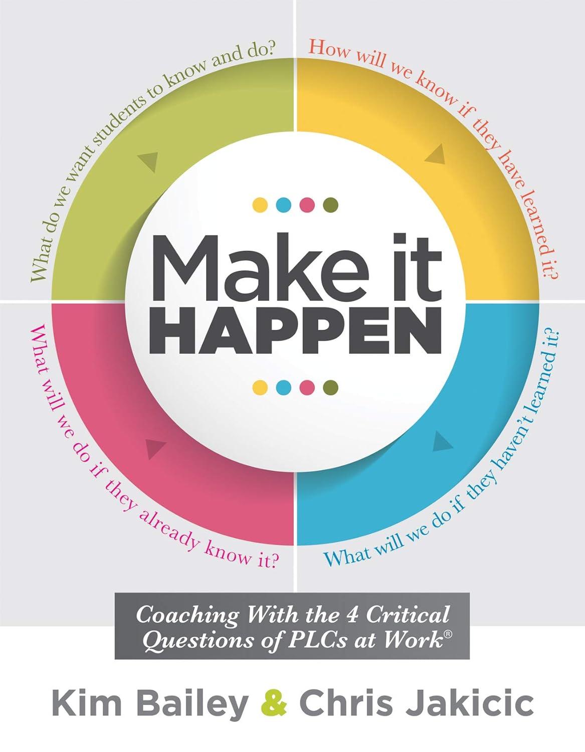 Make It Happen Coaching With The Four Critical Questions Of PLCs At Work