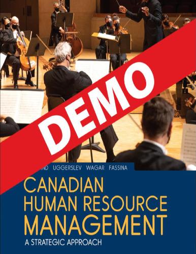 Canadian Human Resource Management A Strategic Approach