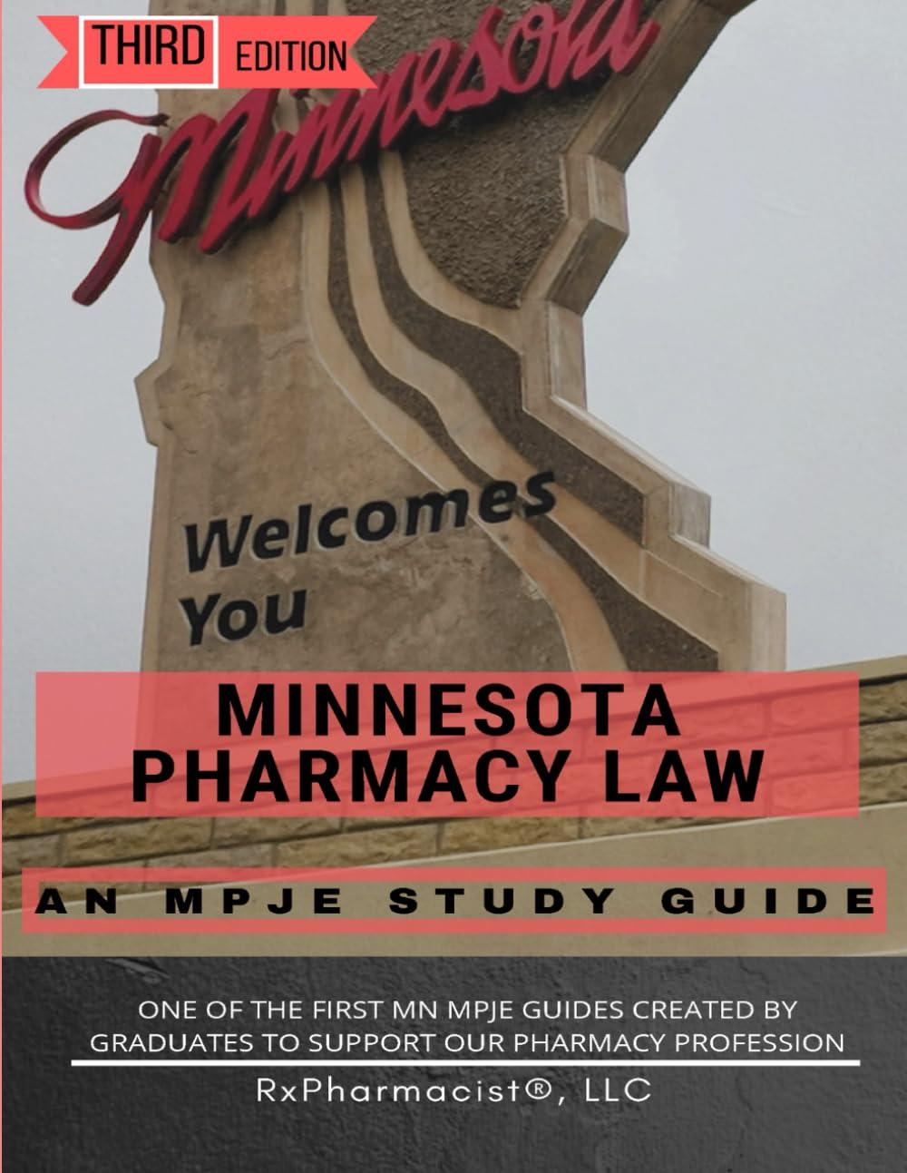 minnesota pharmacy law an mpje study guide 3rd edition rxpharmacist, ally brown, julianne tieu, joseph