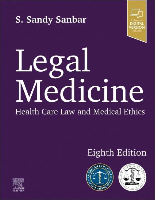 legal medicine health care law and medical ethics 8th edition american college of legal medicine, american