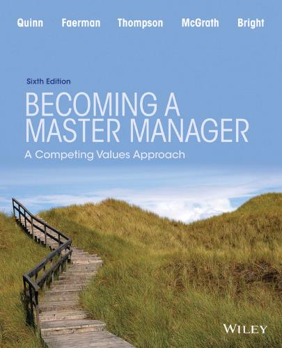 Becoming A Master Manager A Competing Values Approach