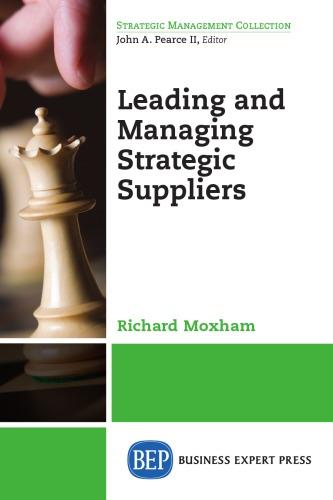 Leading And Managing Strategic Suppliers