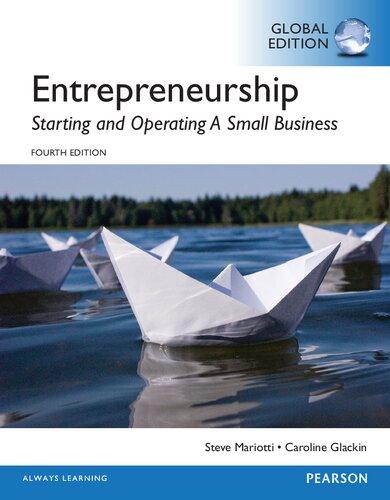 entrepreneurship: starting and operating a small business 4th edition steve mariotti, caroline glackin