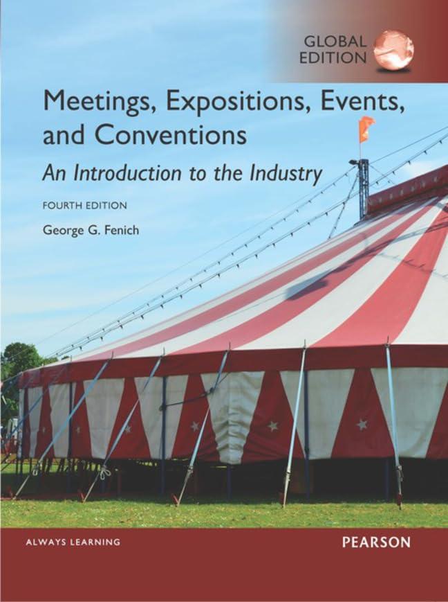 Meetings Expositions Events And Conventions An Introduction To The Industry