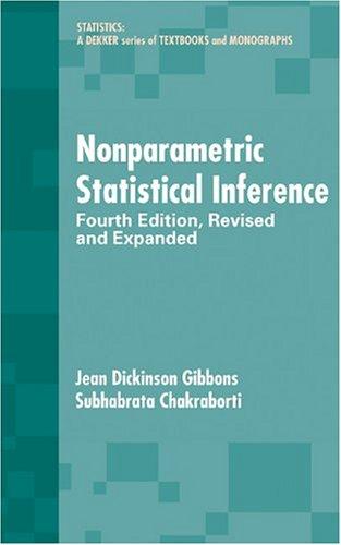 nonparametric statistical inference 4th edition gibbons, jean dickinson, chakraborti, subhabrata 0824740521,