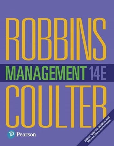 management 14th edition stephen robbins, mary coulter 0133910296, 9780133910292