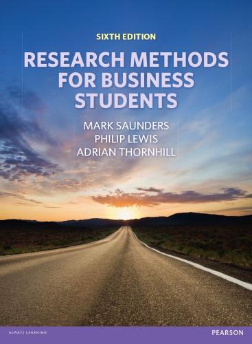 research methods for business students 6th edition mark saunders, philip lewis, adrian thornhill 9780273750758