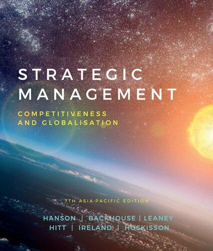 strategic management competitiveness and globalisation 7th edition robert hoskisson, dallas hanson, kim