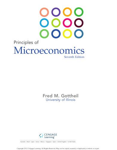 principles of microeconomics 7th edition fred m. gottheil 9781285064444