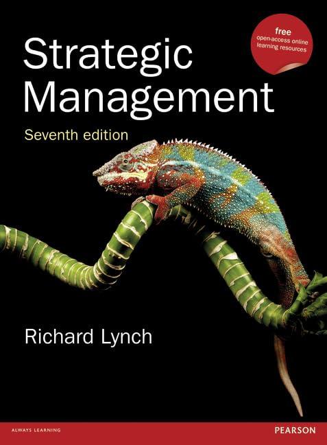 strategic management 7th edition richard lynch 1292064668, 9781292064666