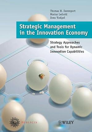 strategic management in the innovation economy strategic approaches and tools for dynamic innovation