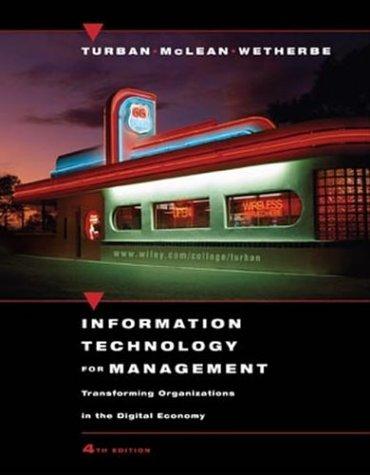 information technology for management transforming organizations in the digital economy 4th edition efraim