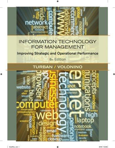 information technology for management improving strategic and operational performance 8th edition efraim