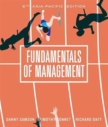 fundamentals of management 6th asia-pacific edition danny samson; timothy donnet; richard l. daft