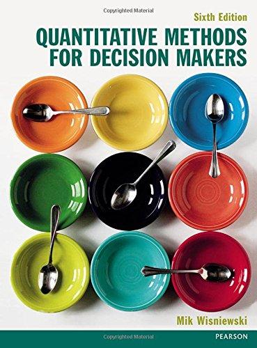 quantitative methods for decision makers 6th edition mik wisniewski 0273770683, 9780273770688