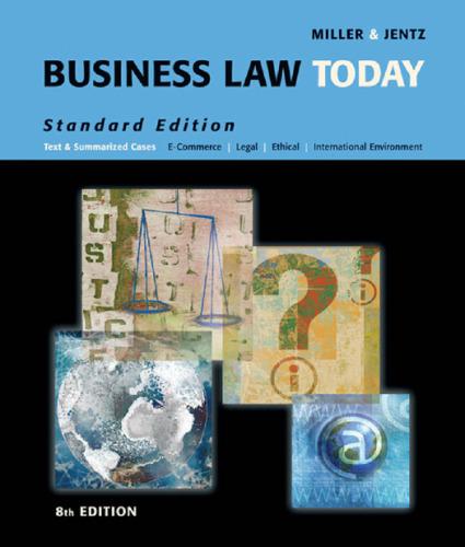 business law today, standard edition 8th edition roger leroy(roger leroy miller) miller, gaylord a. jentz