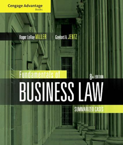 fundamentals of business law today 8th edition roger leroy miller 9780324595734