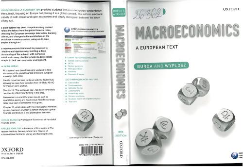 macroeconomics: a european text 6th edition michael burda, charles wyplosz 9780199608645