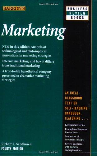 marketing 4th edition richard l. sandhusen 9780764139321, 0764139320