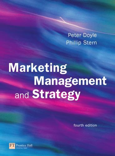 marketing management and strategy 4th edition peter doyle; phil stern 1405871806, 9781405871808