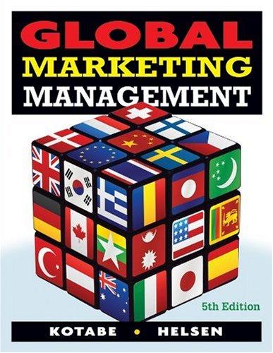 global marketing management 5th edition masaaki (mike) kotabe, kristiaan helsen 0470381116, 9780470381113