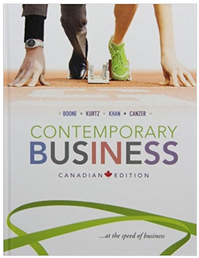 contemporary business 1st canadian edition louis e. boone, micheal h. khan, david l. kurtz, brahm m. canzer