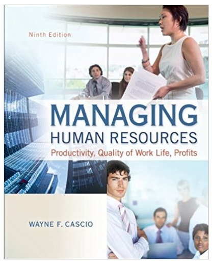 managing human resources 9th edition wayne f. cascio 78029171, 978-0078029172