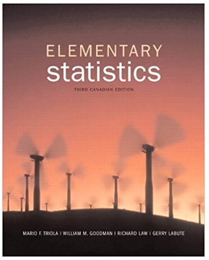 elementary statistics 3rd canadian edition mario f. triola 032122597x, 978-0321225979
