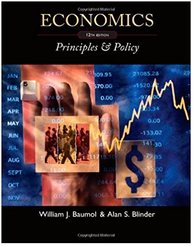 economics principles and policy 12th edition william j. baumol, alan s. blinder 978-0538453677, 538453672,