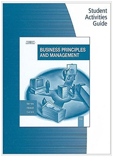 business principles and management 12th edition james burrow, brad kileindl, kenneth everard 978-0538444682,